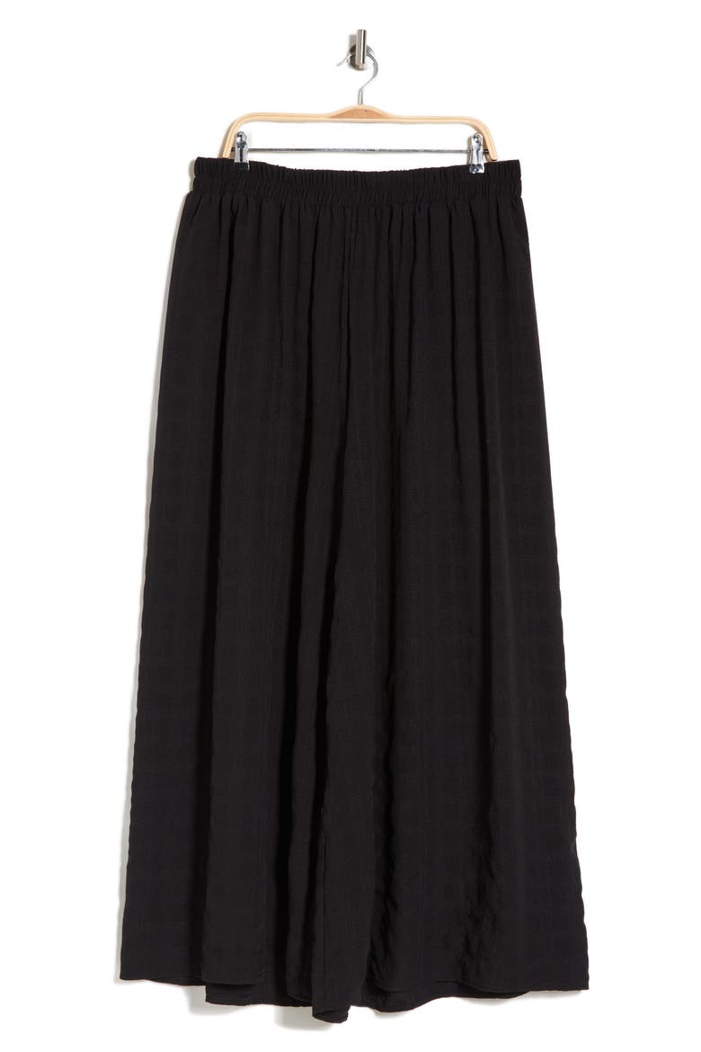 Textured Ankle Wide Leg Pants, Alternate, color, BLACK