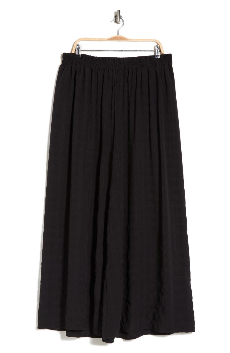 Renee C Textured Ankle Wide Leg Pants, Alternate, color, Black