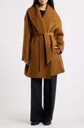 BOSS Cariby Belted Wool Blend Coat
