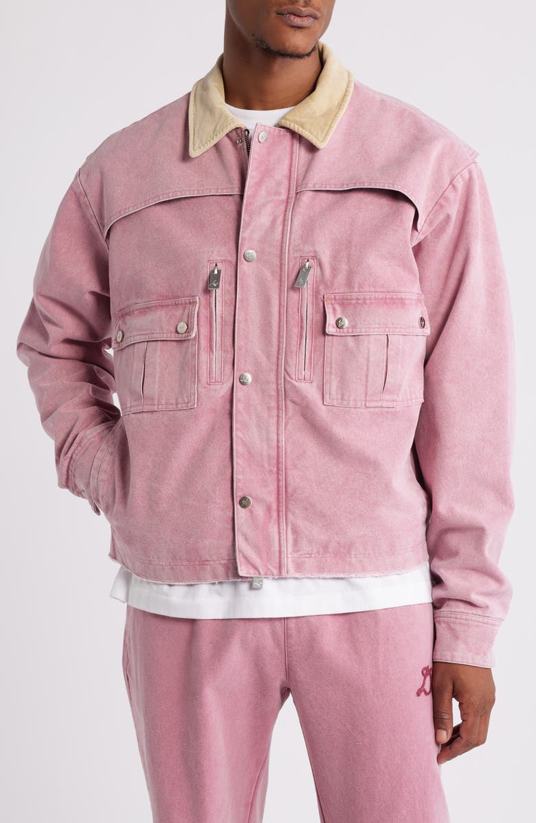 DIET STARTS MONDAY Hopkins Raw Edge Cotton Canvas Work Jacket, Alternate, color, 