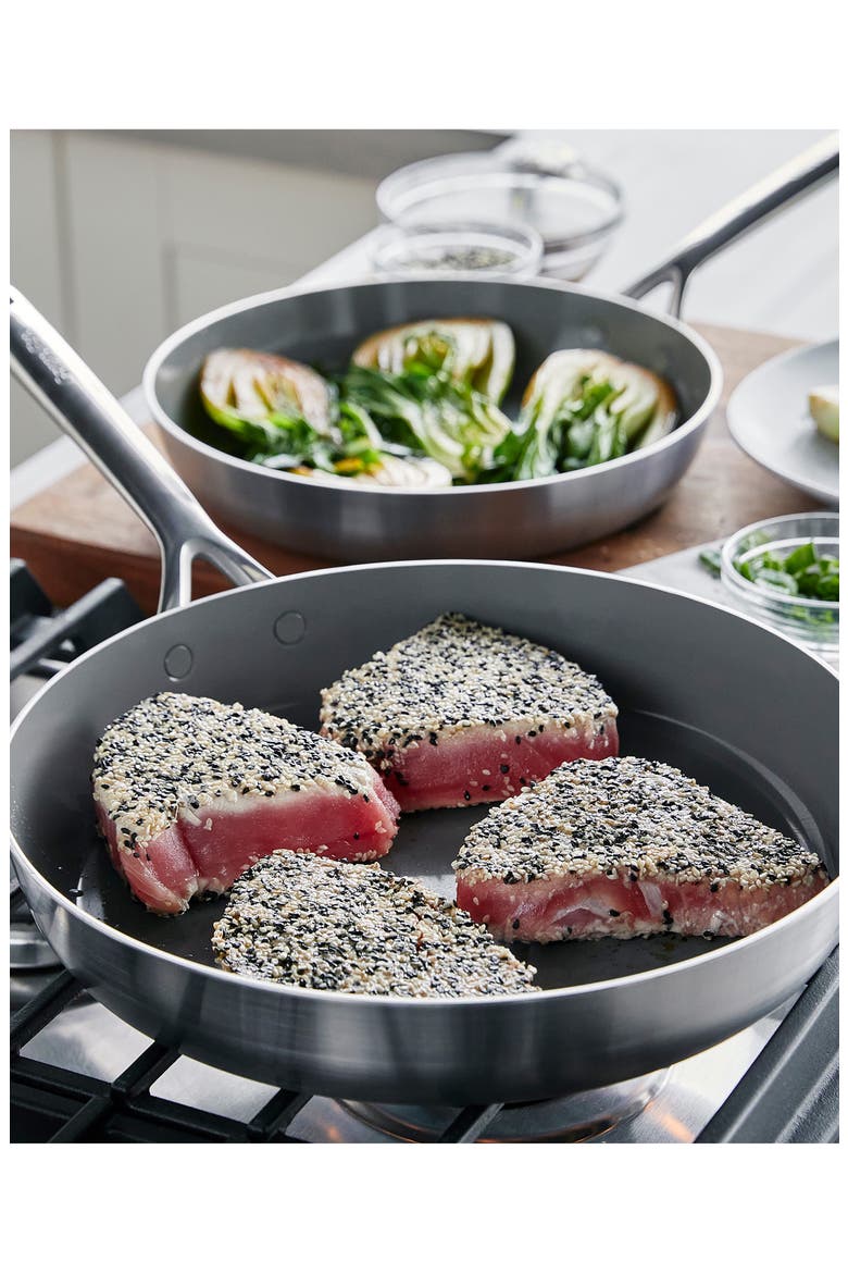 GP5 10-Piece Nonstick Stainless Steel Cookware Set, Alternate, color, STAINLESS STEEL