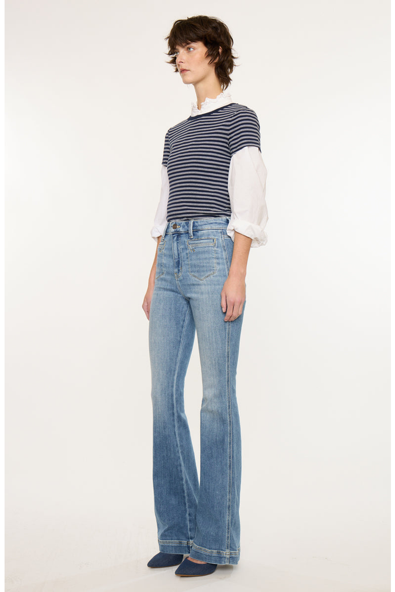 Rachel High Rise Flare Jeans, Alternate, color, Medium Wash