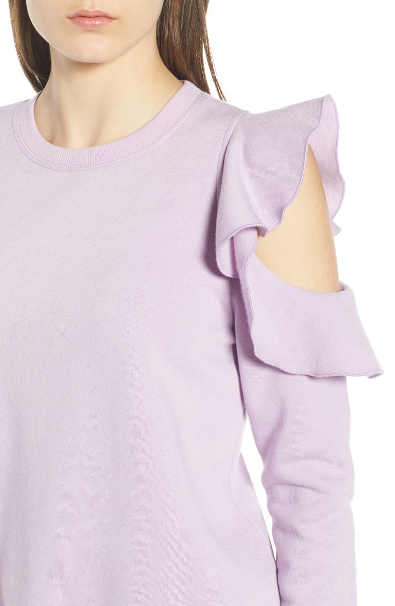 Rebecca Minkoff Gracie Cold Shoulder Sweatshirt, Alternate, color, 