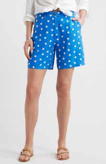 Relaxed Linen Blend Bermuda Shorts