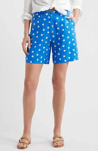 Relaxed Linen Blend Bermuda Shorts