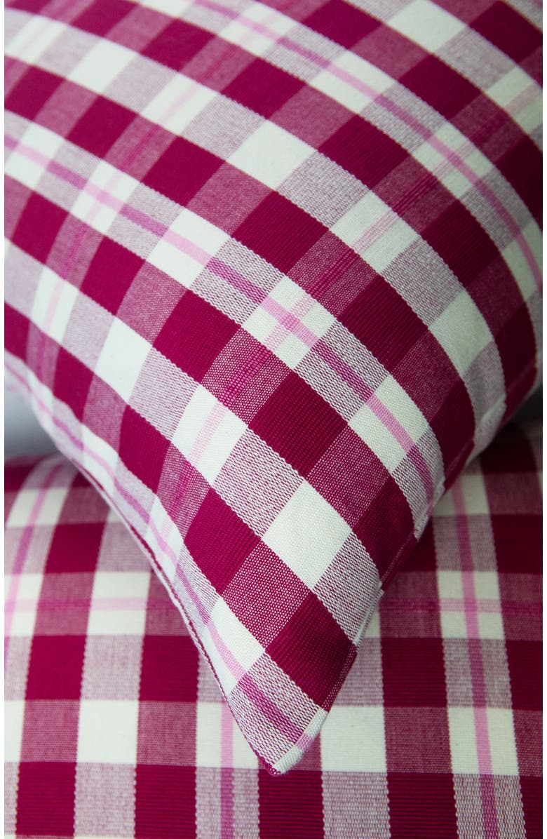 Archive New York Handwoven Abigail Cranberry Cotton Throw Pillow, Alternate, color, Red