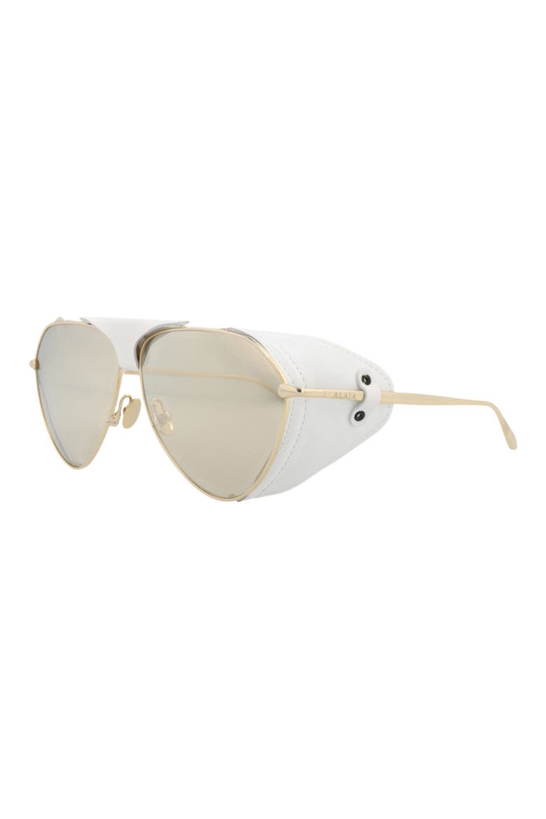 62mm Polarized Oversize Aviator Sunglasses, Alternate, color, GOLD GOLD GOLD