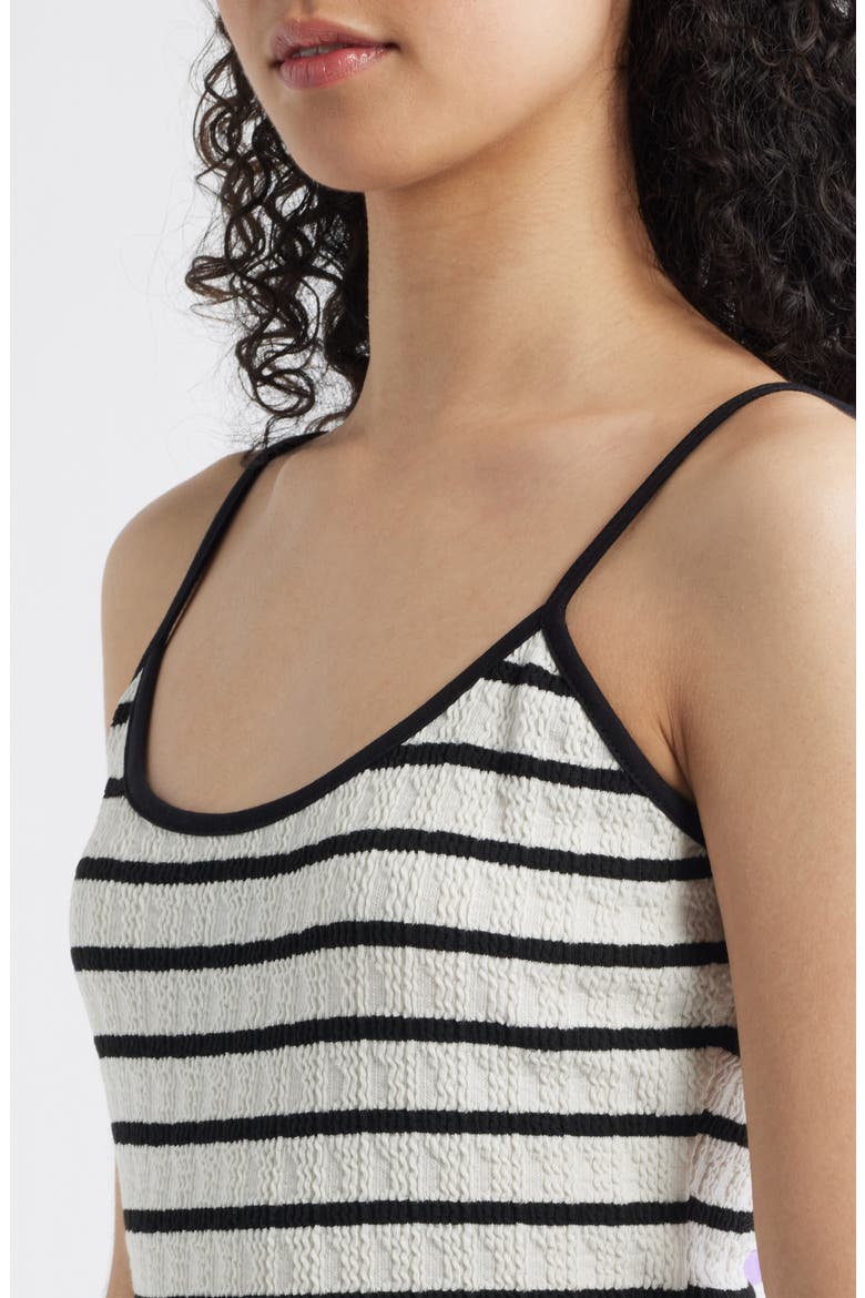Bobby Stripe Sleeveless Minidress, Alternate, color, BLACK/ OFF WHITE