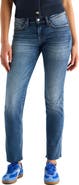 Lucky Brand Sweet Raw Hem Mid Rise Straight Leg Jeans