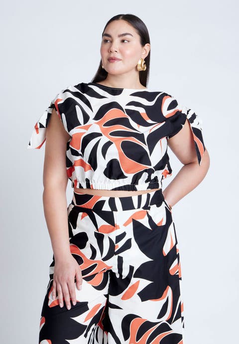 Shoulder Tie Crop Top