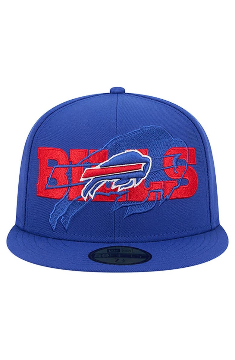 New Era Men's New Era  Royal Buffalo Bills Overlap Wordmark 59FIFTY Fitted Hat, Alternate, color, Royal