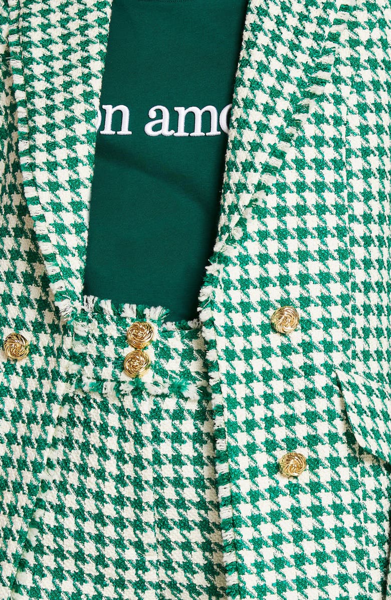 River Island Gingham Bouclé Blazer, Alternate, color, 