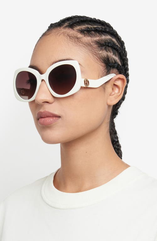 Marc Jacobs 57mm Gradient Butterfly Sunglasses In Ivory/brown Sf
