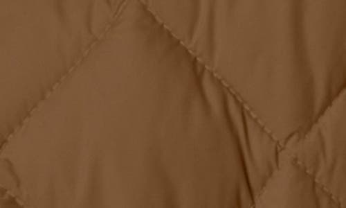 Bernardo Drawcord Waist Quilted Puffer Coat In Camel