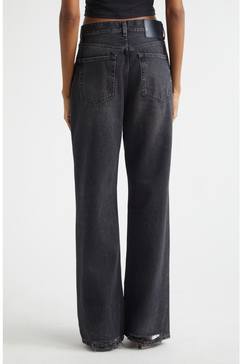 Korea High Waist Straight Leg Jeans, Alternate, color, AUTHENTIC BLACK WASH