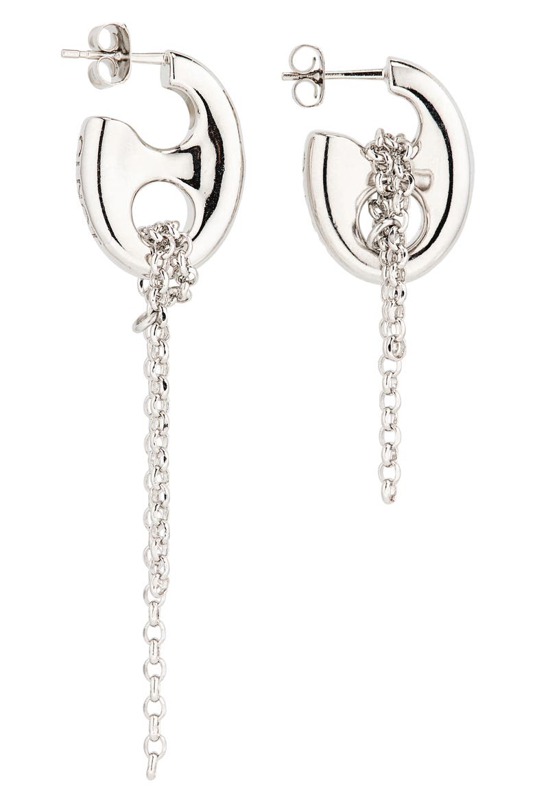 Rocio Mismatched Drop Earrings, Alternate, color, PALLADIUM