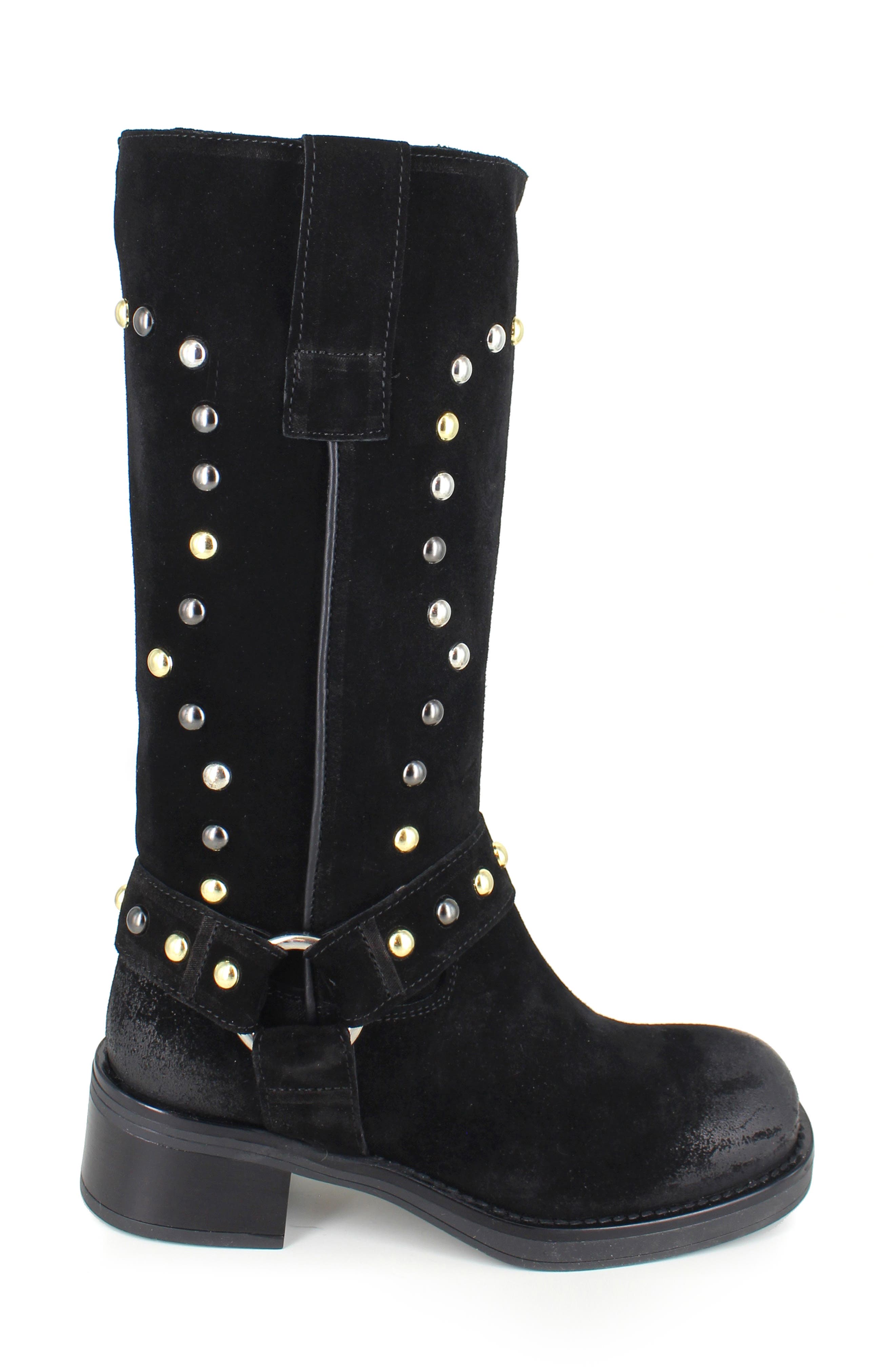 ZIGI Cinnia Studded Water Resistant Boot, Alternate, color, Black