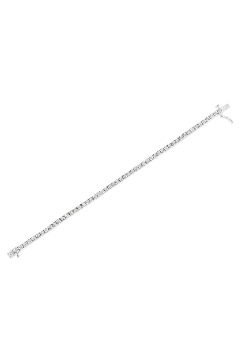 IGI Certified Silver 1.0 Cttw Miracle-Set Diamond Miracle Plate Tennis Bracelet, Alternate, color, Silver