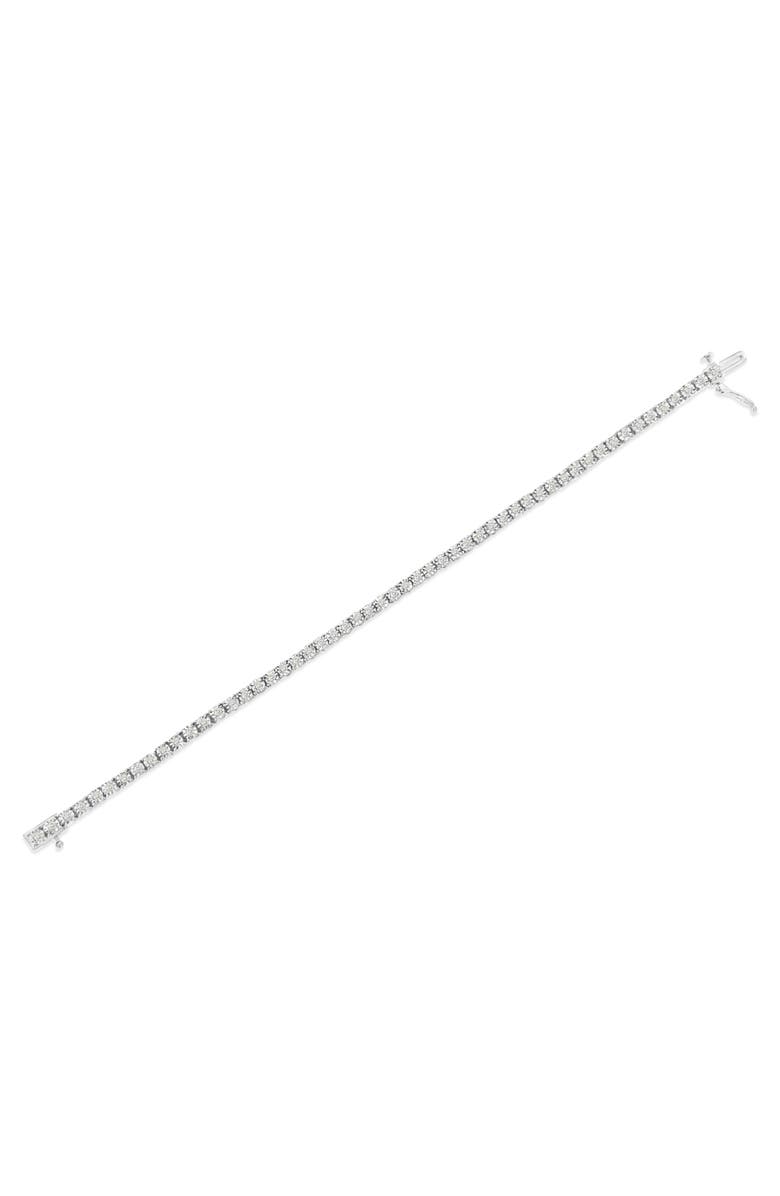 Haus of Brilliance IGI Certified Silver 1.0 Cttw Miracle-Set Diamond Miracle Plate Tennis Bracelet, Alternate, color, Silver