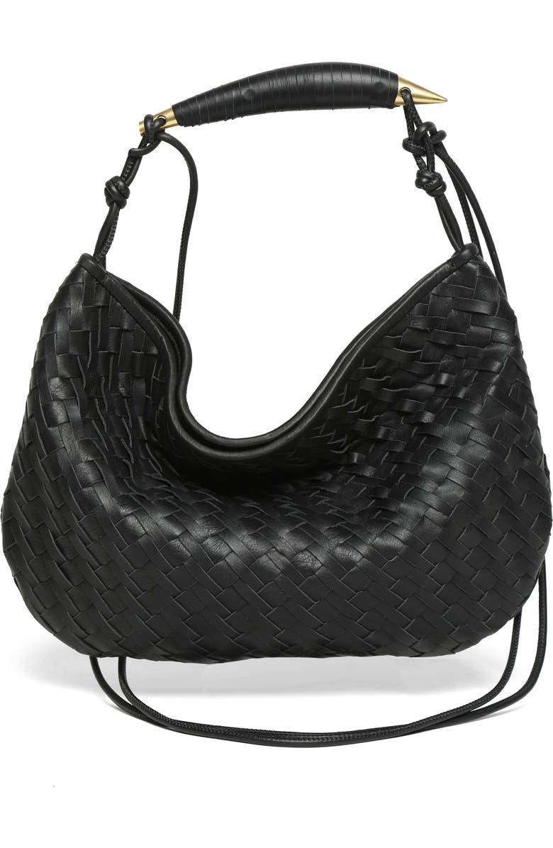 Walter Baker Hazel Woven Hobo Bag, Main, color, Black
