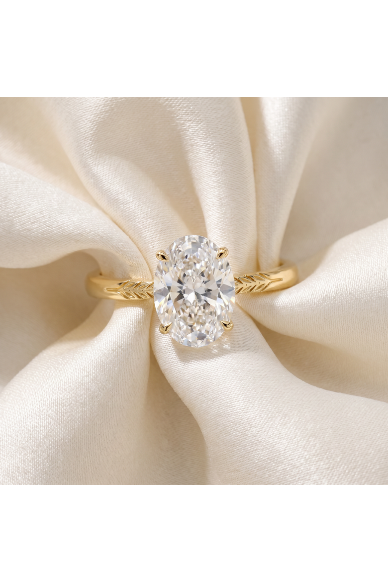Certified 3Ct Oval Diamond Solitaire Engagement Ring 14k Gold Lab Grown, Alternate, color, 14k White Gold