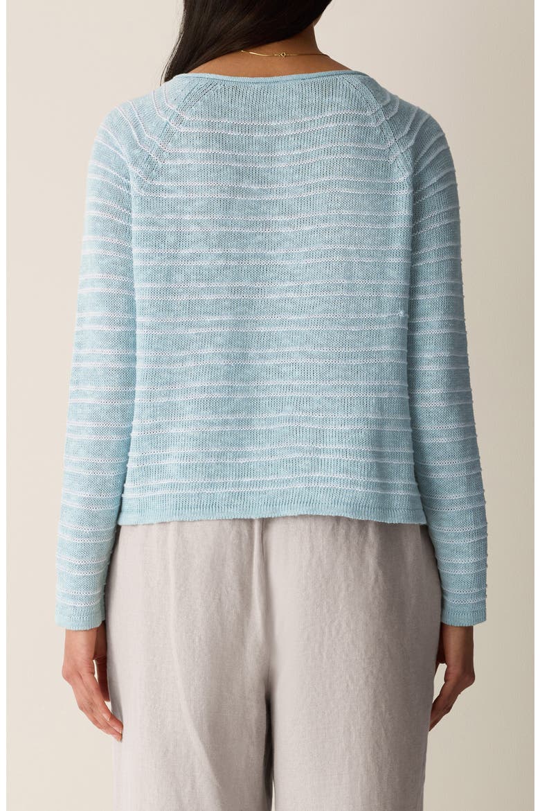 Bateau Neck Stripe Sweater, Alternate, color, BREEZE
