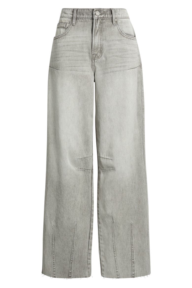 Low Slung Dart Wide Leg Jeans, Alternate, color, GREY