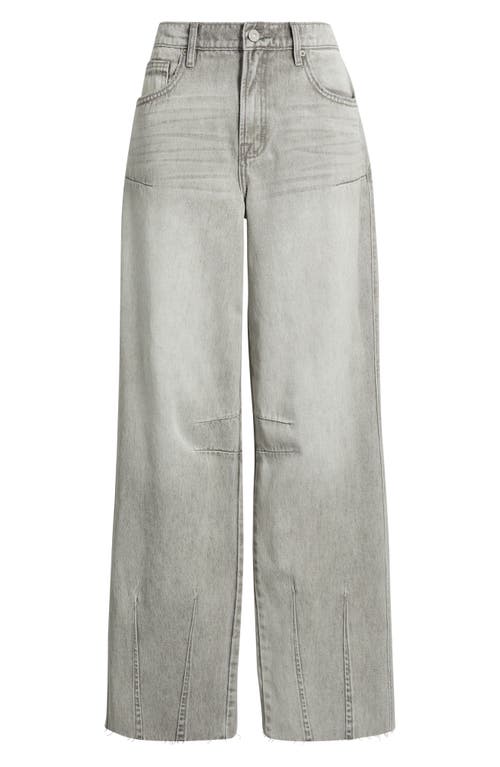 Hidden Jeans Low Slung Dart Wide Leg Jeans In Gray
