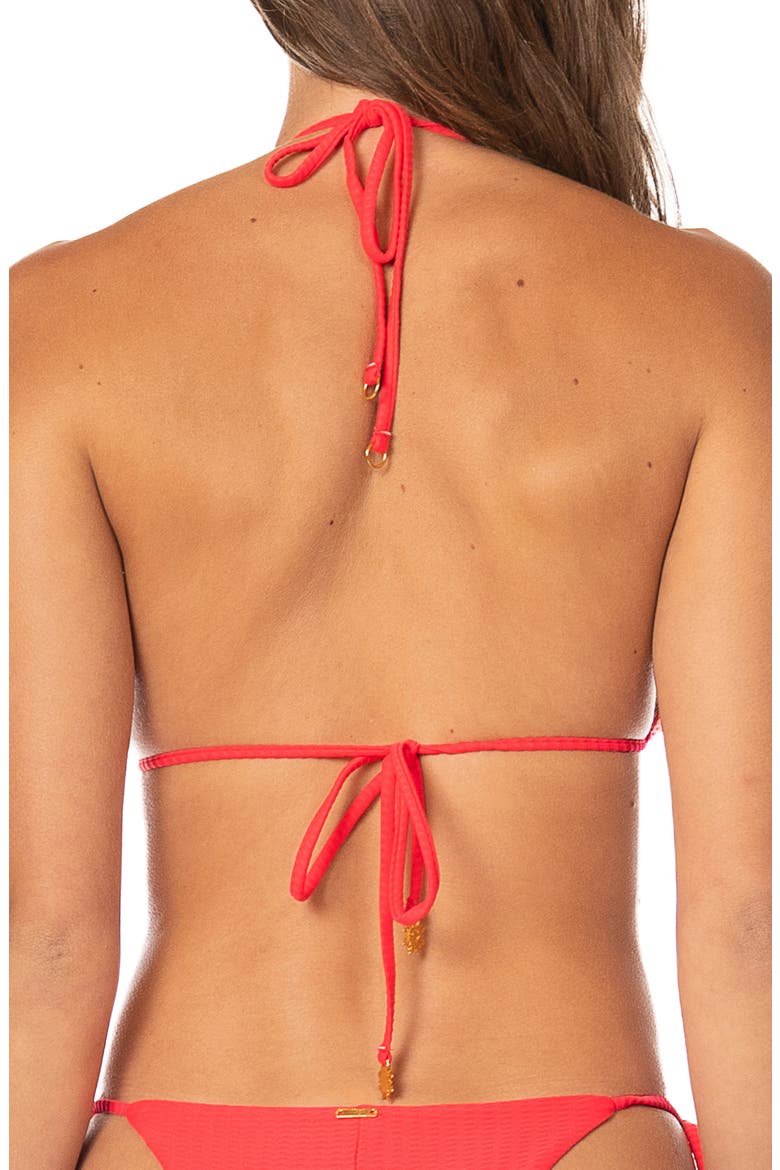 Sunset Punch Balmy Reversible Bikini Top, Alternate, color, BRIGHT RED