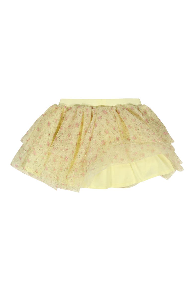 Ruffle Bodysuit & Mesh Skirt Set, Alternate, color, YELLOW