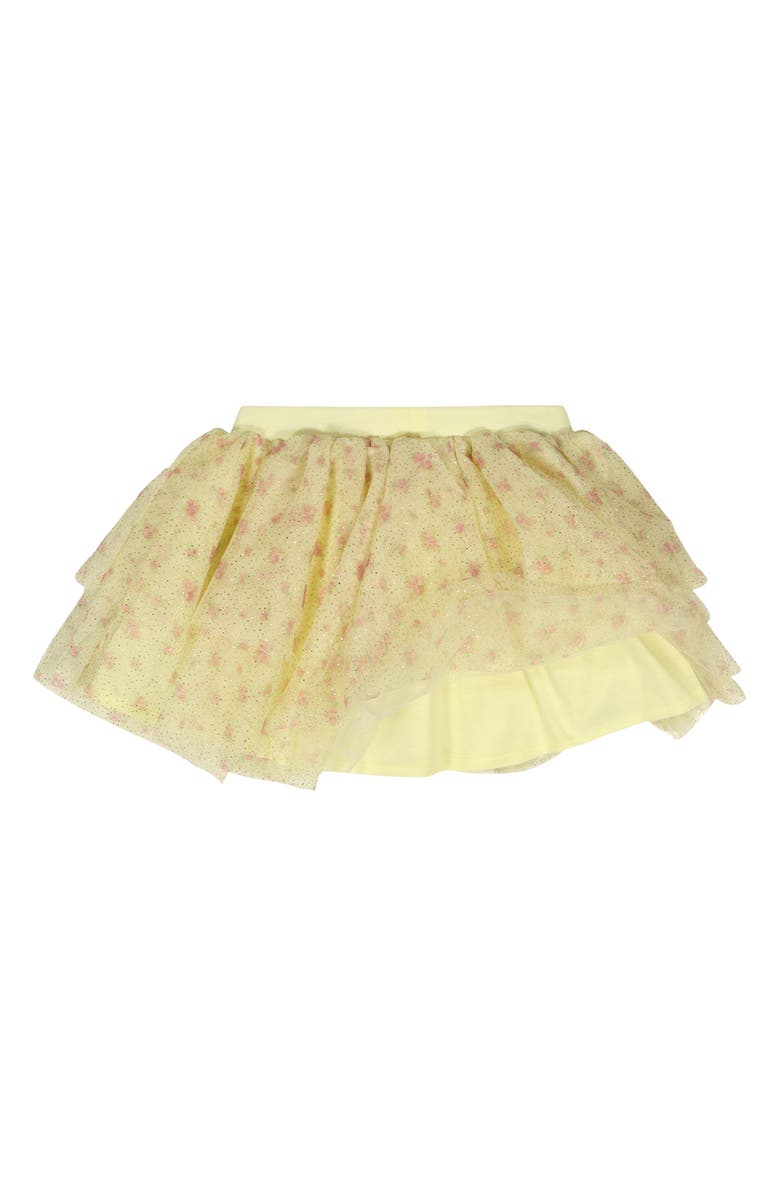 Juicy Couture Ruffle Bodysuit & Mesh Skirt Set, Alternate, color, Yellow