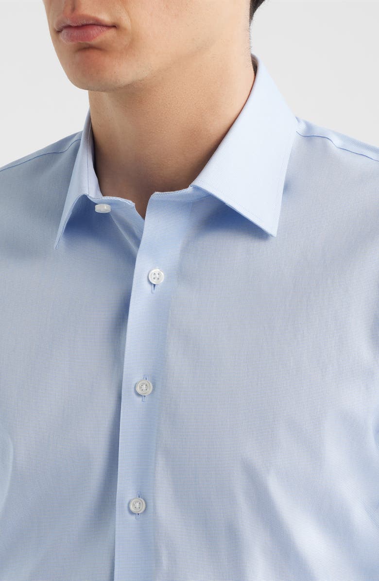 Nordstrom Trim Fit Premium Performance Dress Shirt, Alternate, color, Blue Dark Riverton Dobby