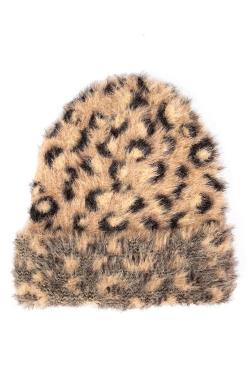 San Diego Hat Leopard Beanie In Brown
