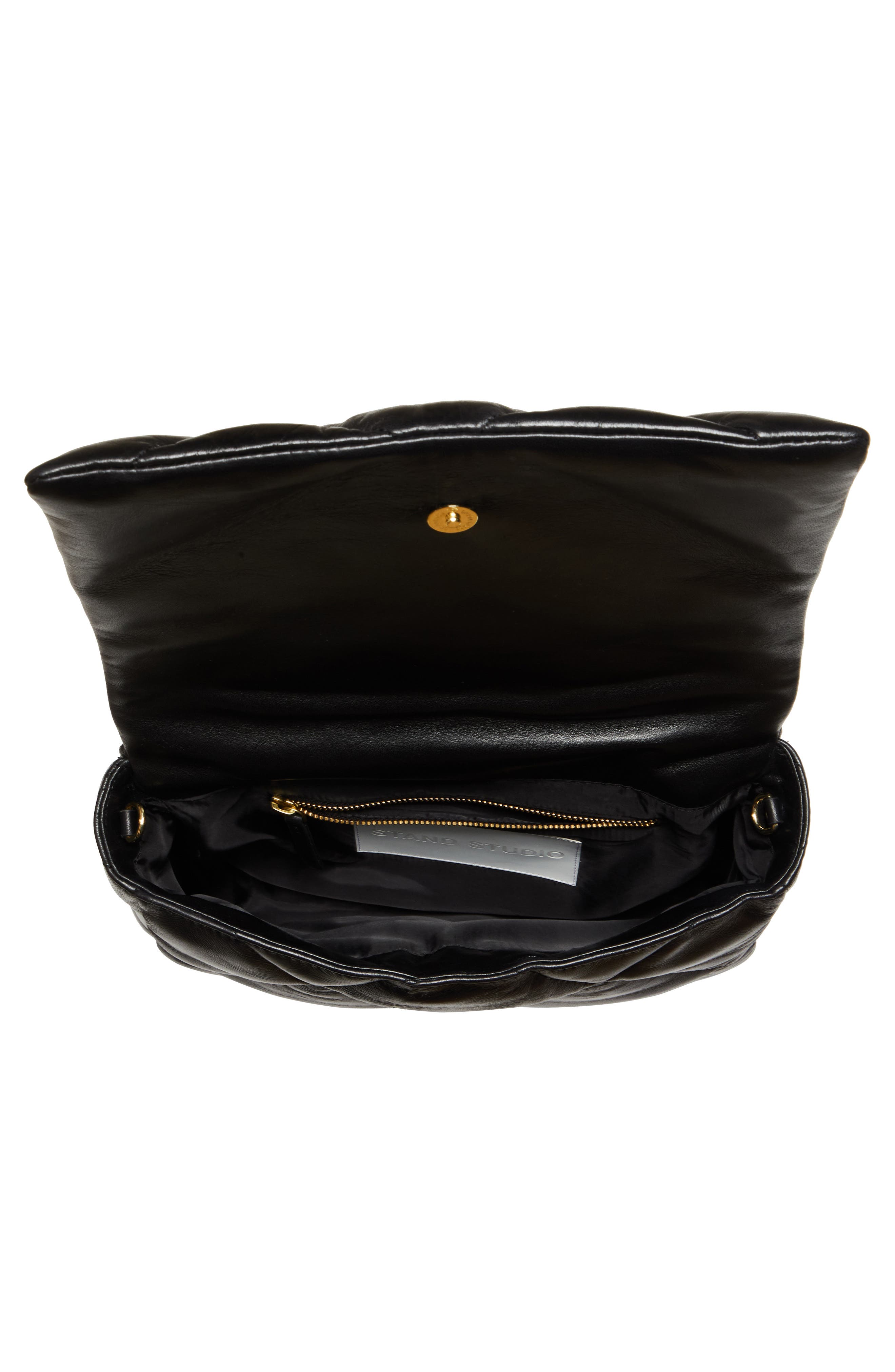 Stand Studio Brynnie Quilted Lambskin Leather Convertible Clutch, Alternate, color, 