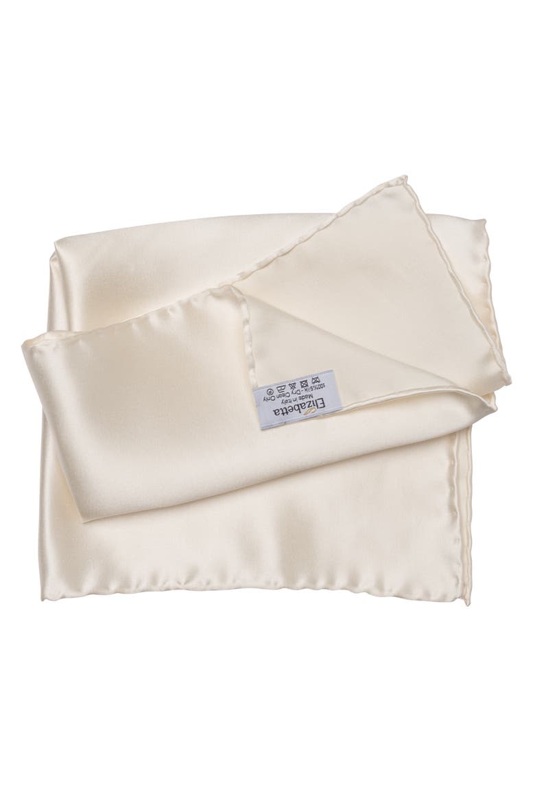 Montecristo - Silk Pocket Square for Men, Main, color, White