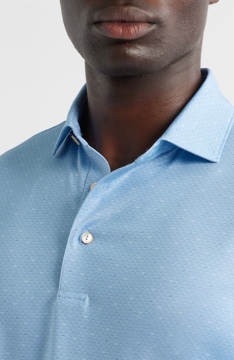 Peter Millar Fall Football Performance Jersey Polo, Alternate, color, Cottage Blue
