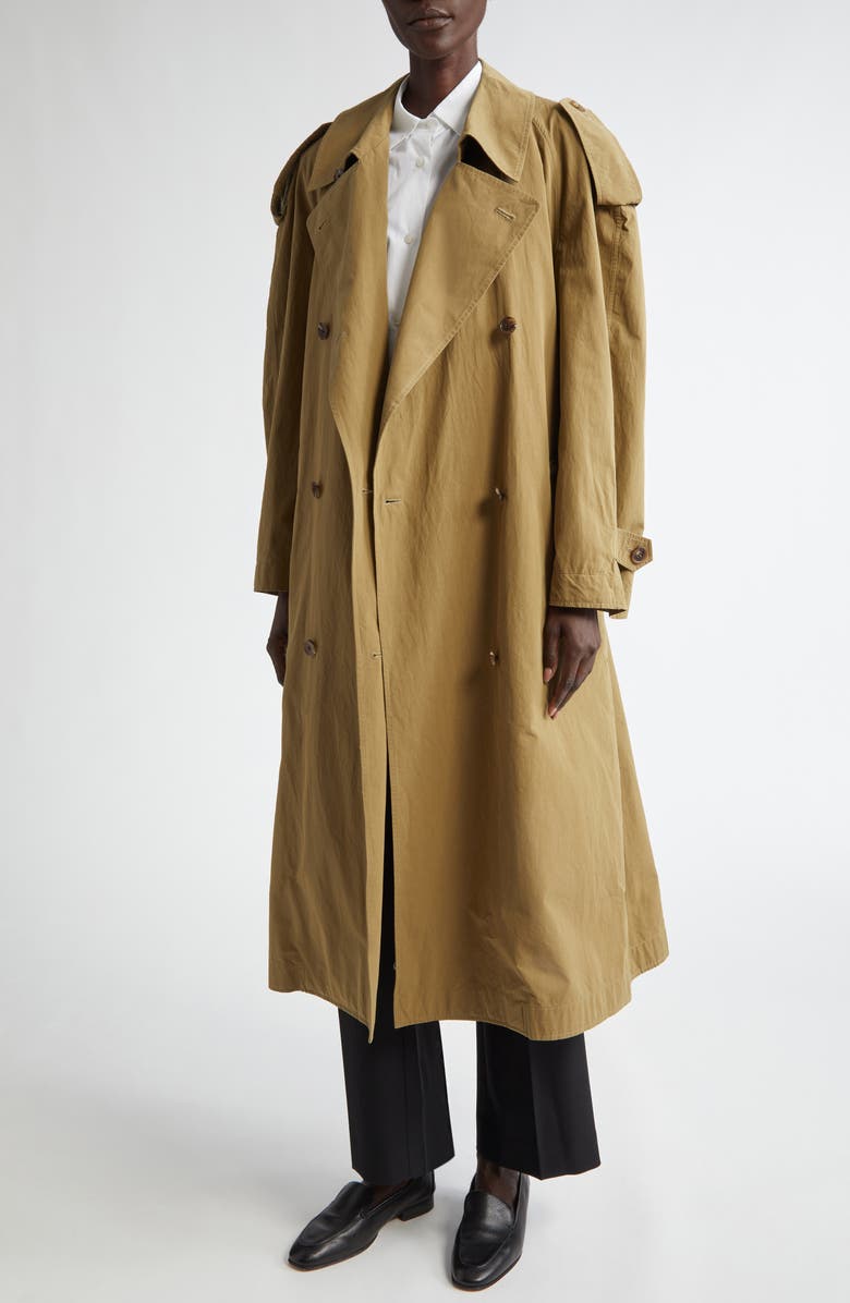 The Row Denver Double Breasted Cotton Trench Coat, Main, color,