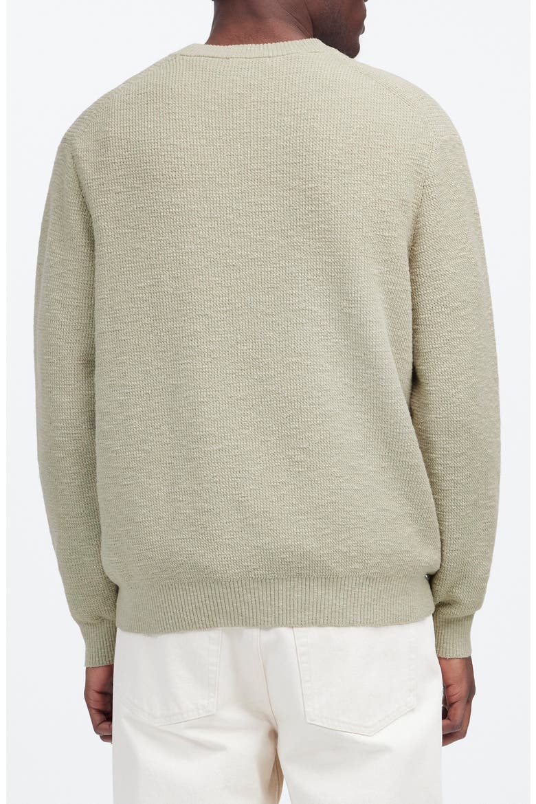 Waffle Knit Crewneck Sweater, Alternate, color, DUSTY CELADON