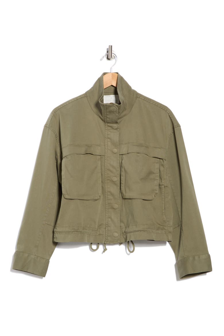 Crop Utility Jacket, Alternate, color, GREEN SORREL