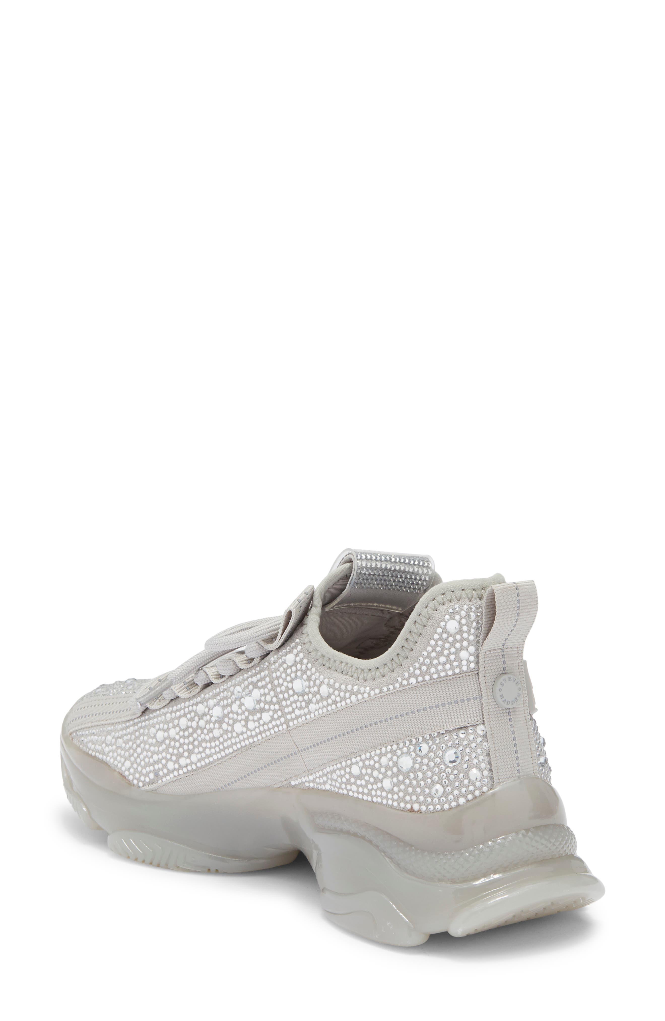 Steve Madden Maxima Embellished Sneaker, Alternate, color, Grey