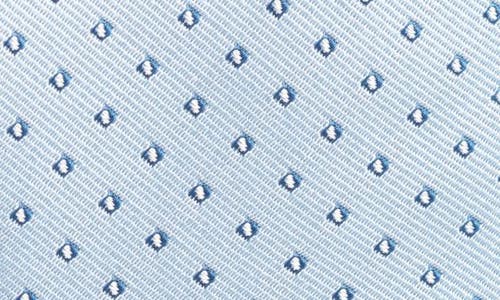 Hugo Boss Boss Micropattern Silk Blend Tie In Light Blue