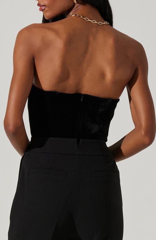 ASTR ASTR THE LABEL ARISTA STRAPLESS VELVET TOP
