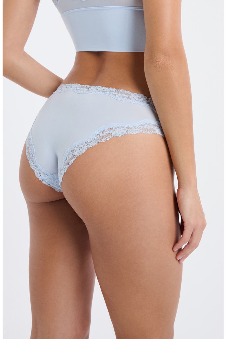 Pure Soft Lace Trim Hipster Briefs, Alternate, color, AZURE BLUE