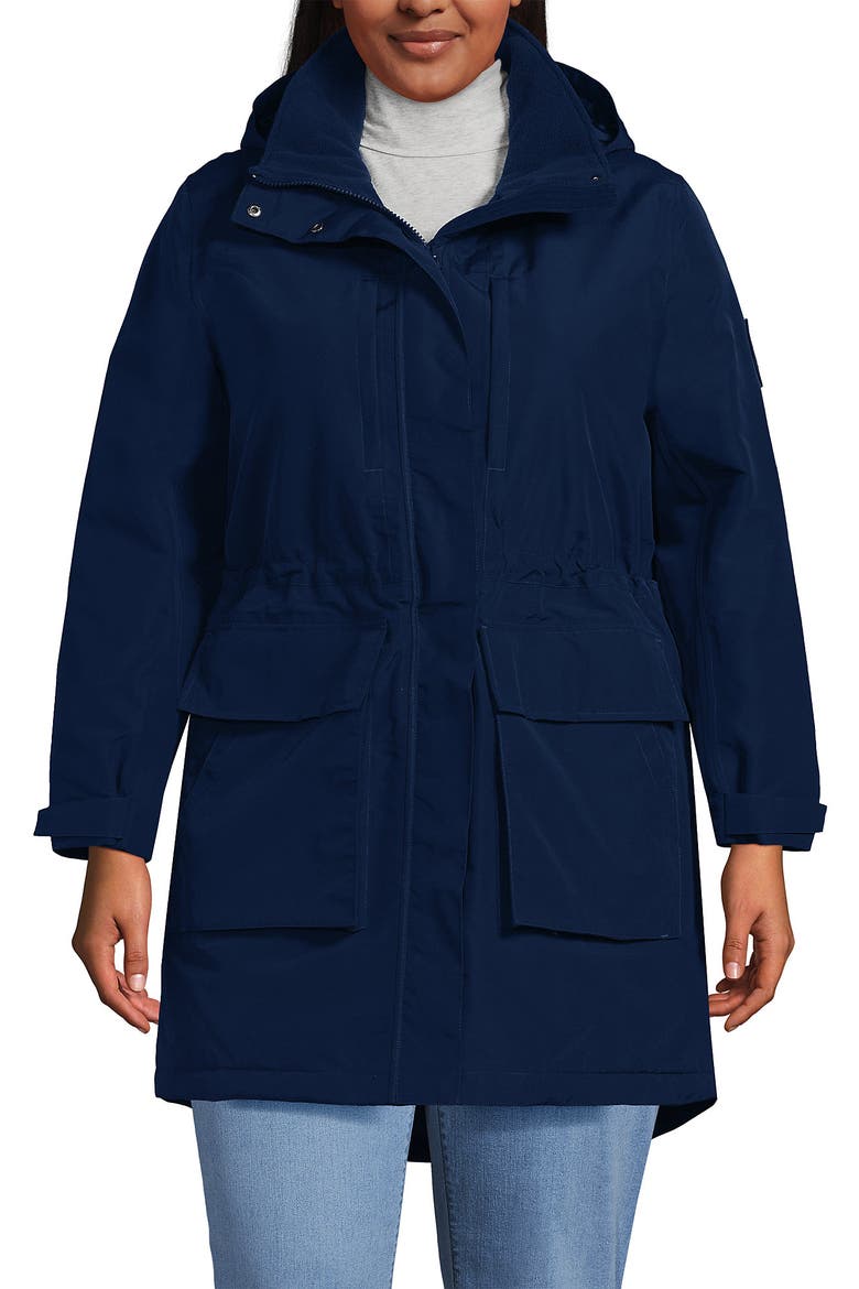 Plus Size Squall Waterproof Insulated Parka, Main, color, Deep Sea Navy