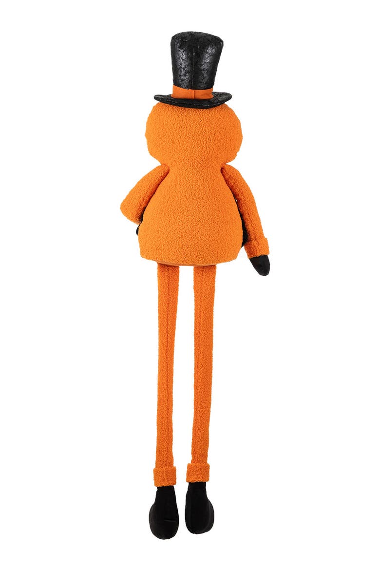 59"H Halloween Oversized Fabric Jack-O-Lantern with Dangle Legs w/Timer, Alternate, color, Orange