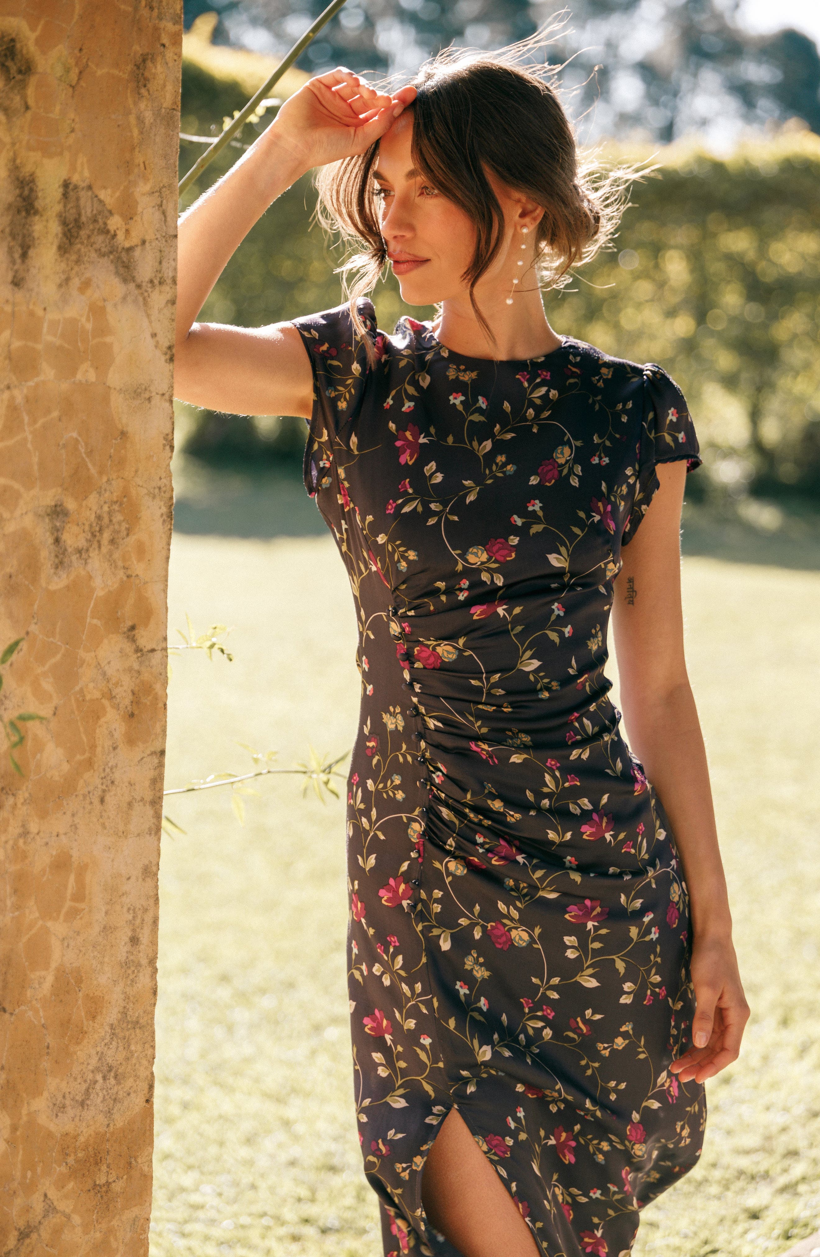lisbeth midi dress green floral joyfueledjess on LTK
