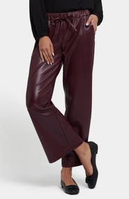 NYDJ Wide Leg Faux Leather Pants