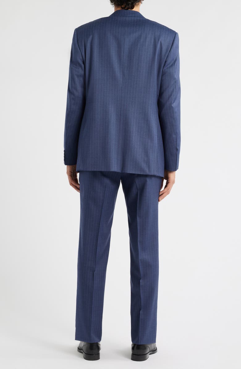 Canali Siena Regular Fit Pinstripe Blue Wool Suit, Alternate, color, Medium Blue