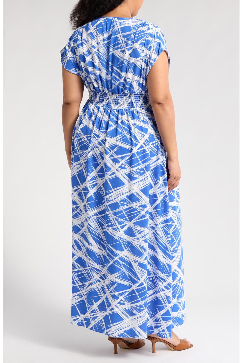 Smocked Waist Maxi Dress, Alternate, color, BLUE