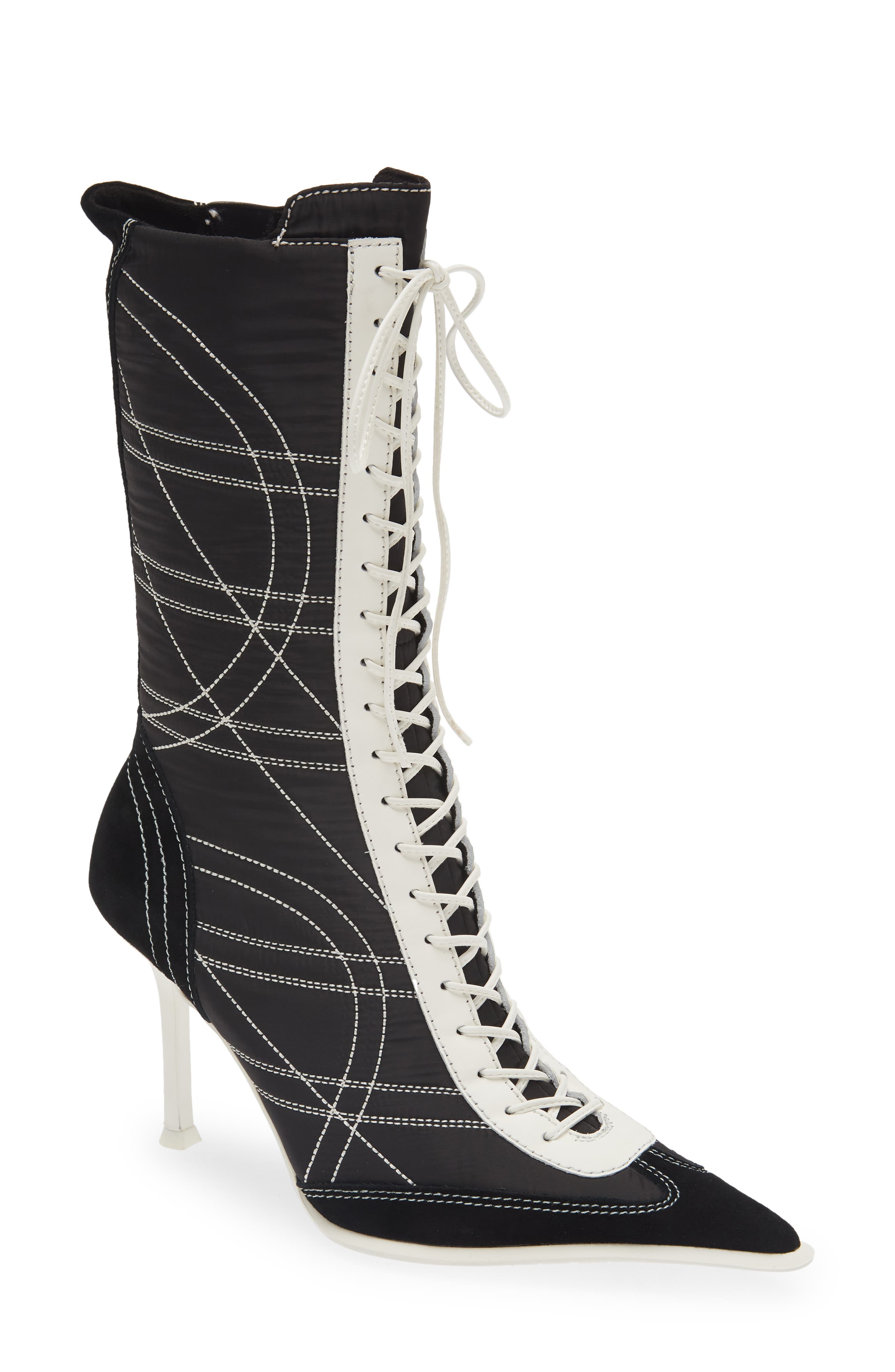 Pep-Rally Pointed Toe Boot, Main, color, BLACK COMBO